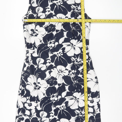 Tommy Hilfiger Women’s Black White Floral Sheath Dress Size 6