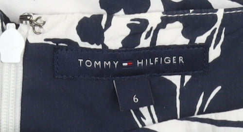 Tommy Hilfiger Women’s Black White Floral Sheath Dress Size 6
