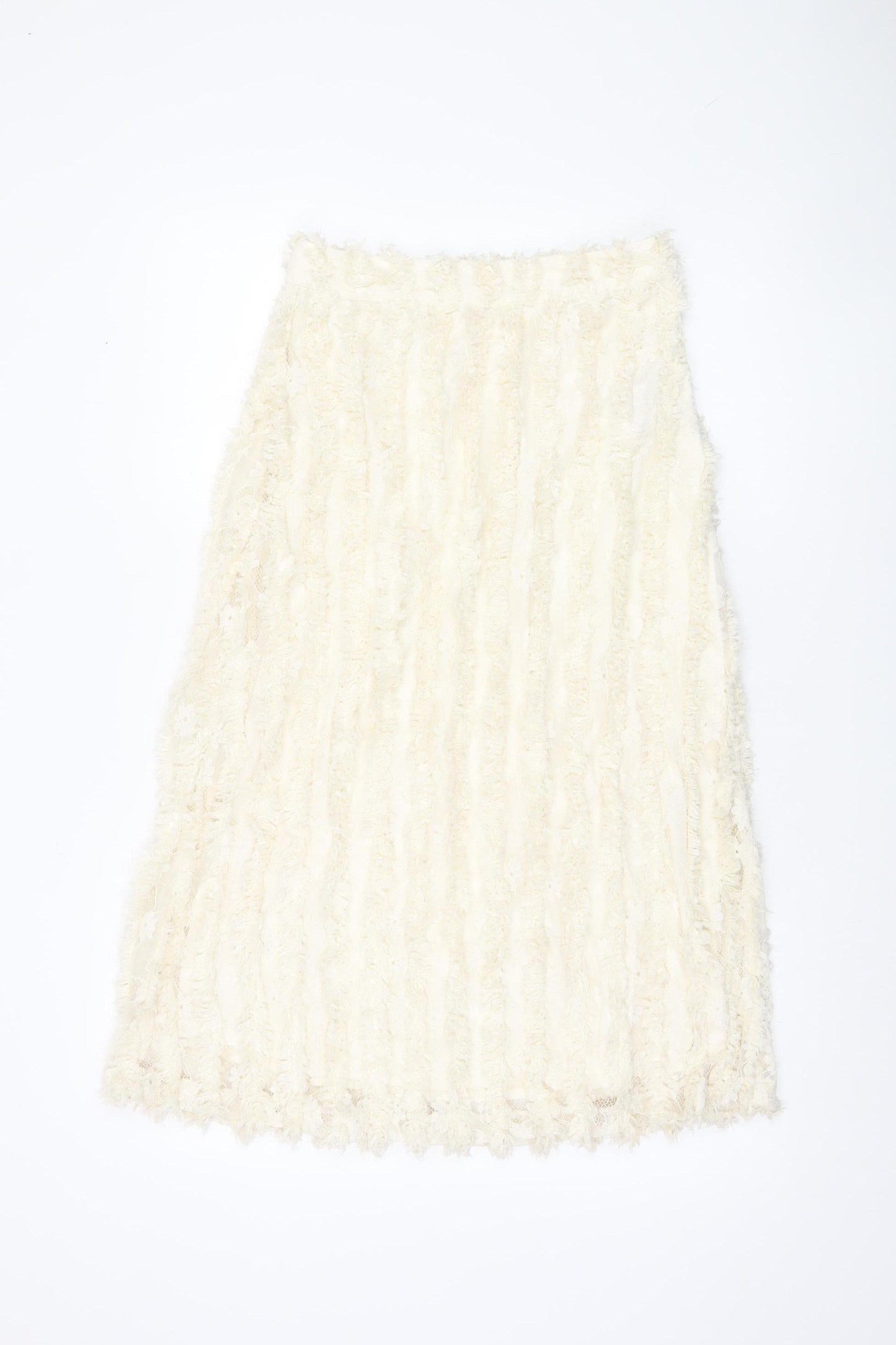 Vila Womens Ivory A-Line Lace Skirt Size 6 Knee Length