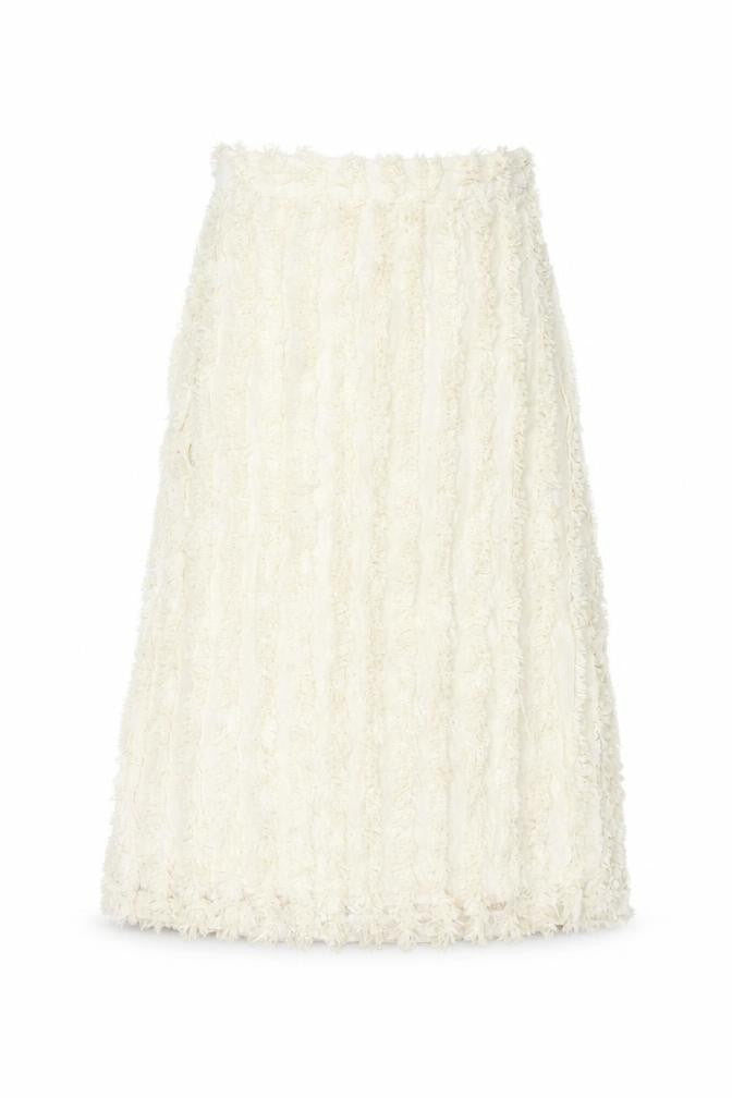 Vila Womens Ivory A-Line Lace Skirt Size 6 Knee Length
