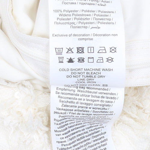 Vila Womens Ivory A-Line Lace Skirt Size 6 Knee Length