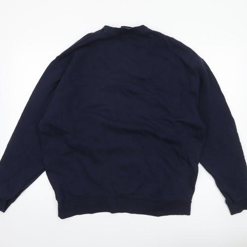 ASOS Design Men's Blue Pullover Sweatshirt Size M Crew Neck