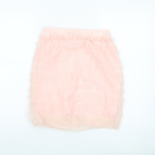 Rare London Women’s Pink Short Ruffle Skirt Size 10 Party Wear