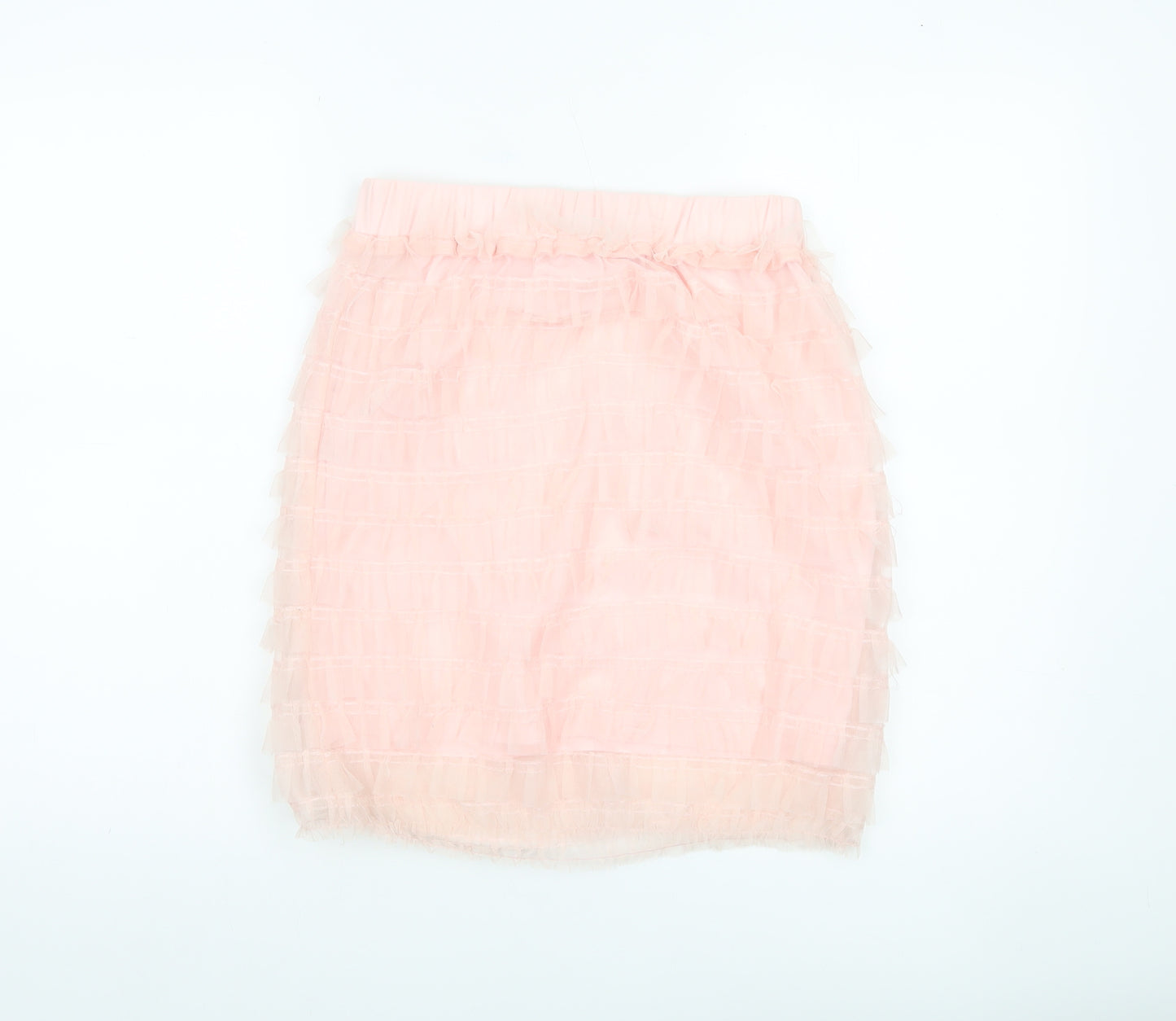 Rare London Women’s Pink Short Ruffle Skirt Size 10 Party Wear