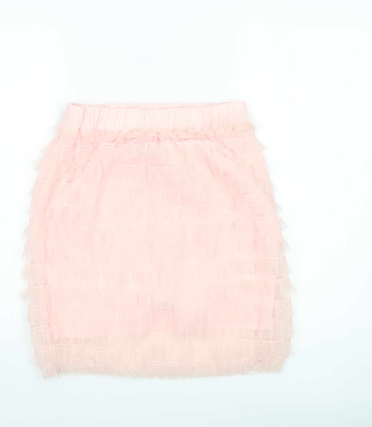 Rare London Women’s Pink Short Ruffle Skirt Size 10 Party Wear