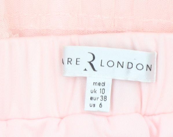 Rare London Women’s Pink Short Ruffle Skirt Size 10 Party Wear