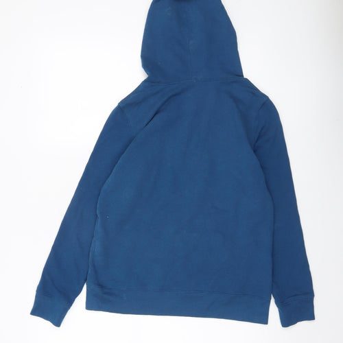 GAP Women’s Blue Pullover Hoodie XS Cotton Blend Logo Sweatshirt