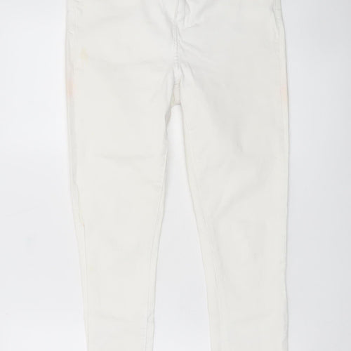 City H Paris Womens White Size 14 Skinny Jeggings Cotton Stretch