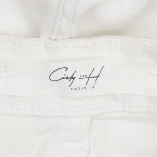 City H Paris Womens White Size 14 Skinny Jeggings Cotton Stretch
