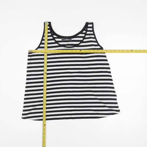 Marks and Spencer Womens Black White Stripe Tank Top Size 12