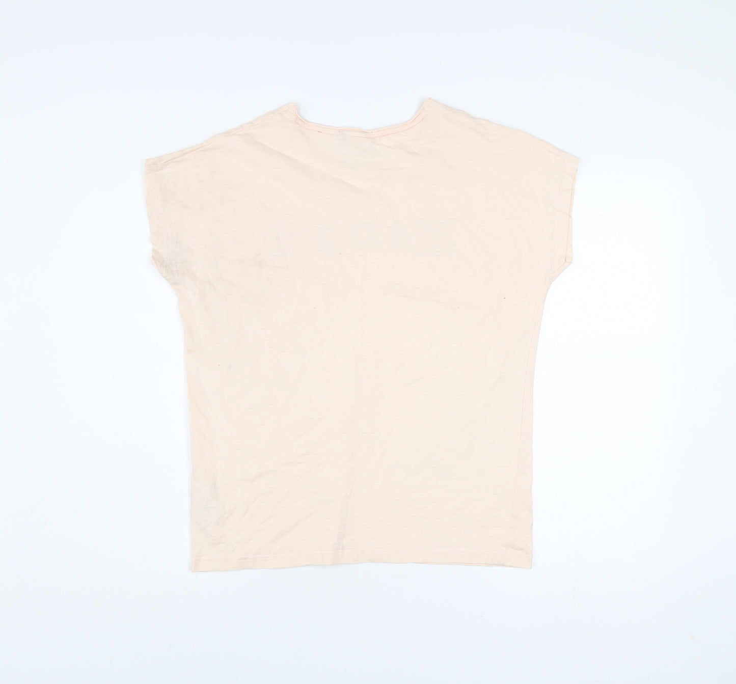 Weird Fish Womens Pink Size 12 Cotton T-Shirt Casual Crew Neck