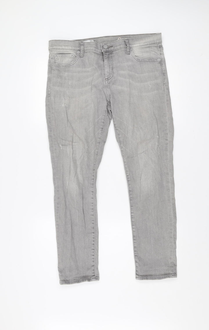 Gap 1969 Grey Slim Straight Leg Jeans Unisex Adults Size 30R