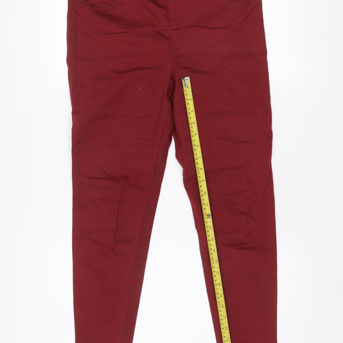 Marks and Spencer Women’s Red Size 14 Skinny Slim Jeans