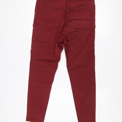 Marks and Spencer Women’s Red Size 14 Skinny Slim Jeans