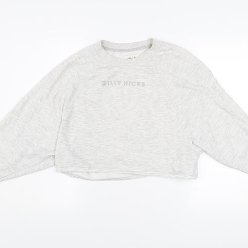 Gilly Hicks by Hollister Womens Grey XS Cropped Sweatshirt