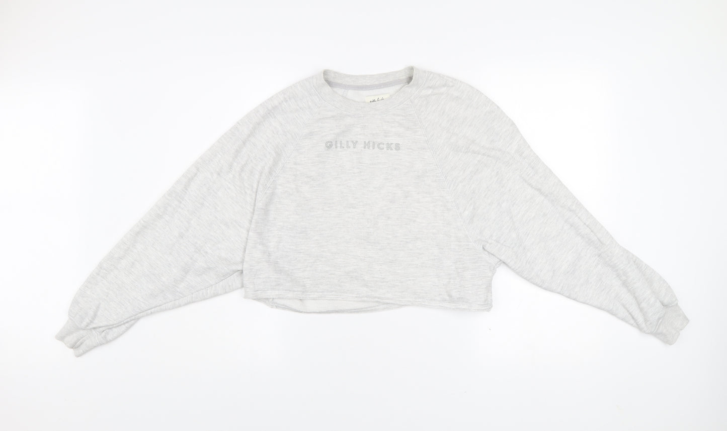 Gilly Hicks by Hollister Womens Grey XS Cropped Sweatshirt
