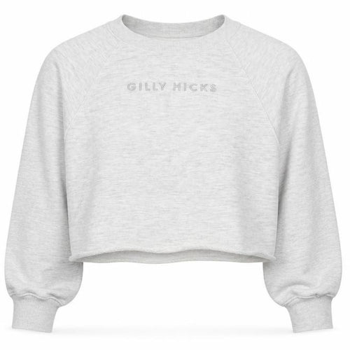 Gilly Hicks by Hollister Womens Grey XS Cropped Sweatshirt