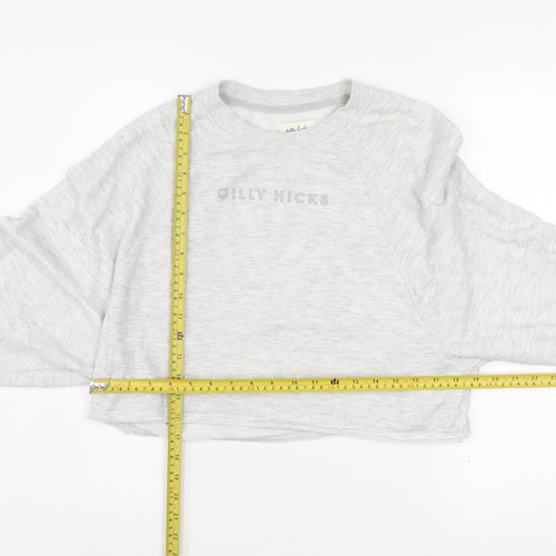 Gilly Hicks by Hollister Womens Grey XS Cropped Sweatshirt