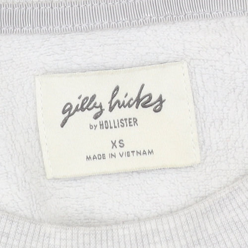 Gilly Hicks by Hollister Womens Grey XS Cropped Sweatshirt