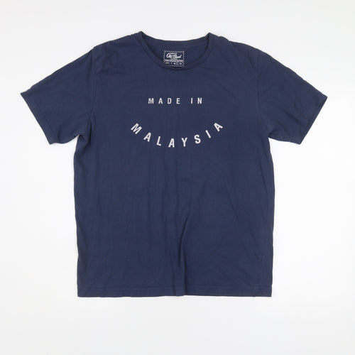 Old Skool Men’s Blue L Graphic Print Crew Neck T-Shirt