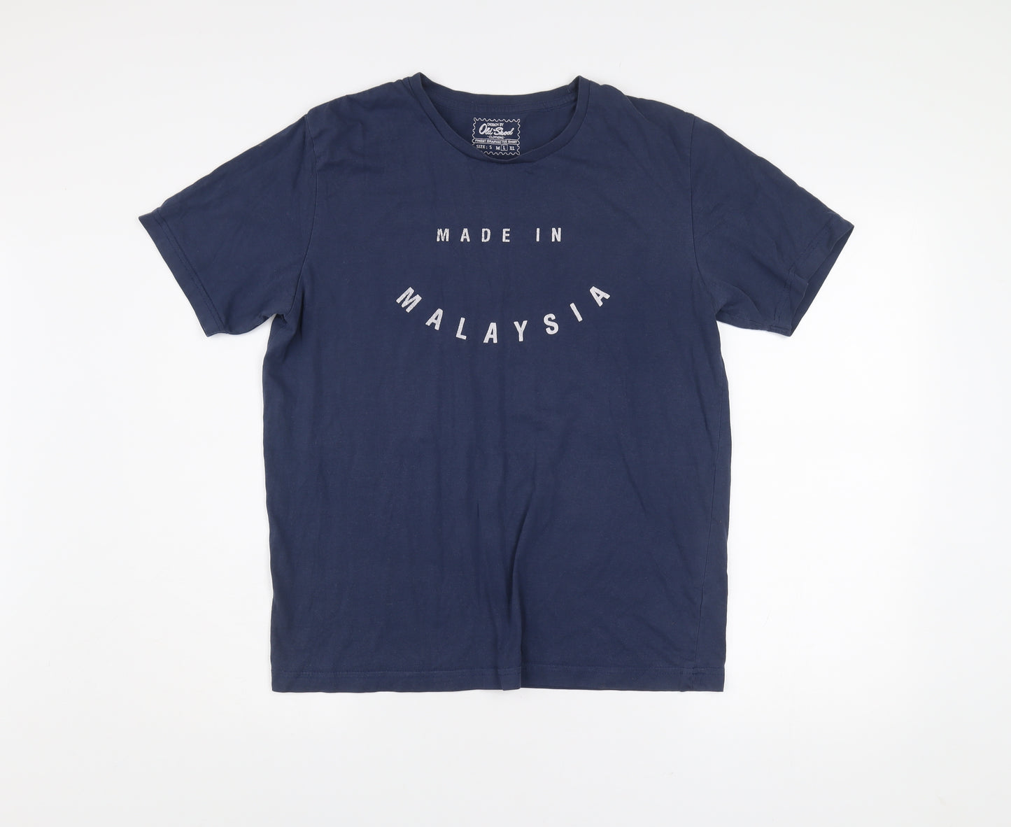 Old Skool Men’s Blue L Graphic Print Crew Neck T-Shirt