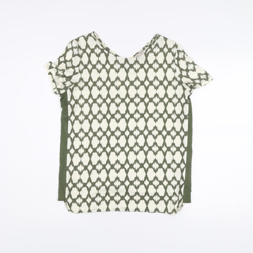Marks and Spencer Womens Green Geometric T-Shirt Size 10