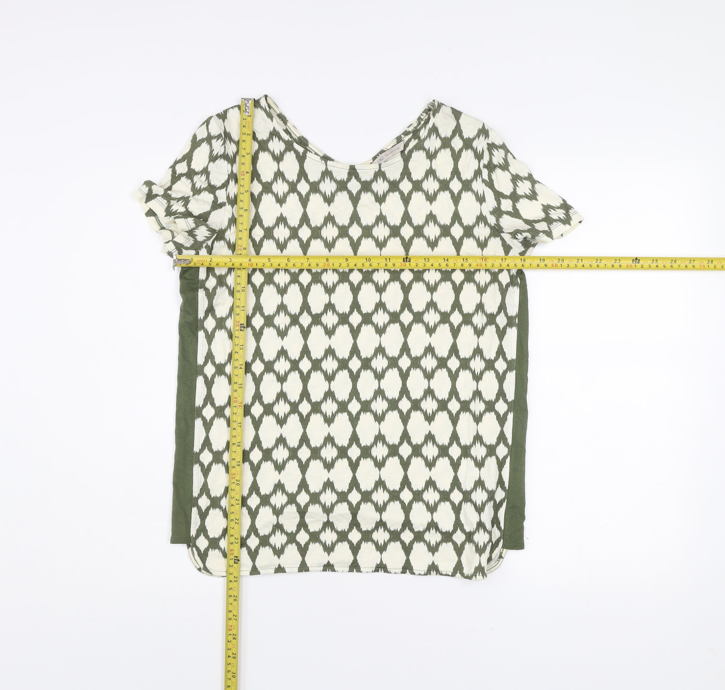 Marks and Spencer Womens Green Geometric T-Shirt Size 10