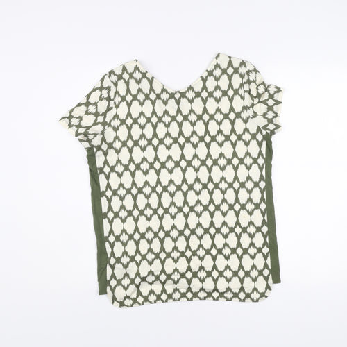 Marks and Spencer Womens Green Geometric T-Shirt Size 10