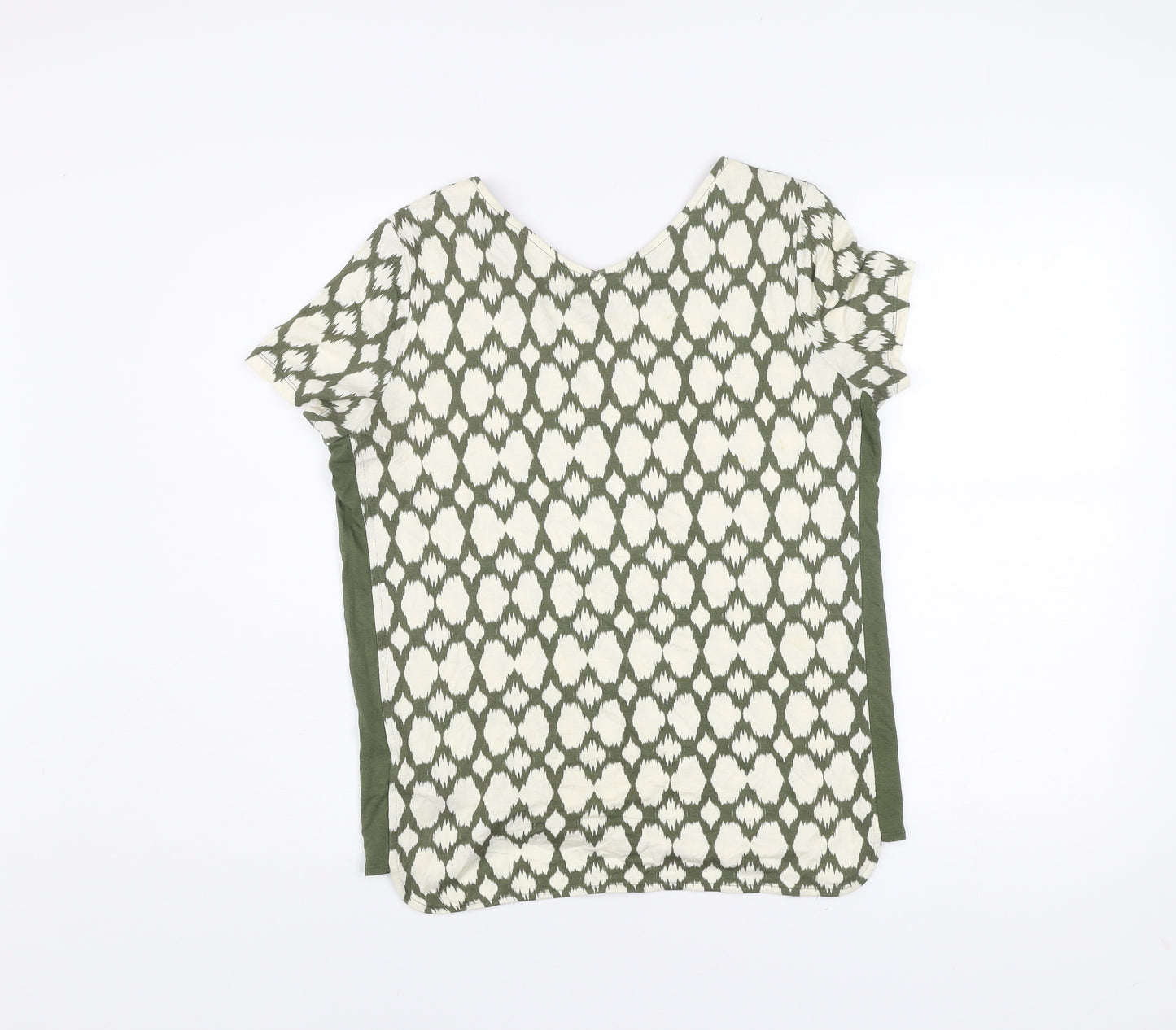 Marks and Spencer Womens Green Geometric T-Shirt Size 10
