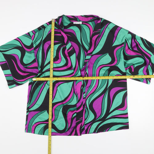 Papaya Women’s Multicoloured Kimono Jacket M Retro Geometric Lightweight