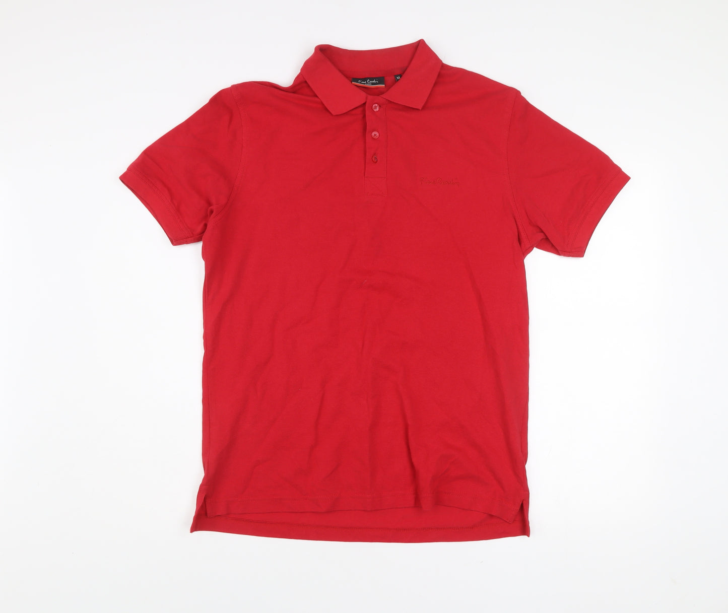 Pierre Cardin Men's Red Cotton Polo Shirt M Regular Fit Casual