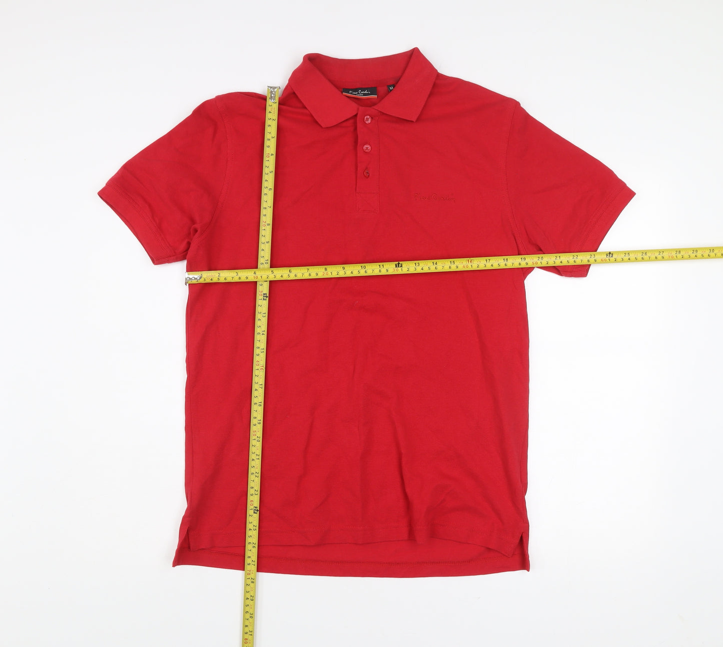Pierre Cardin Men's Red Cotton Polo Shirt M Regular Fit Casual