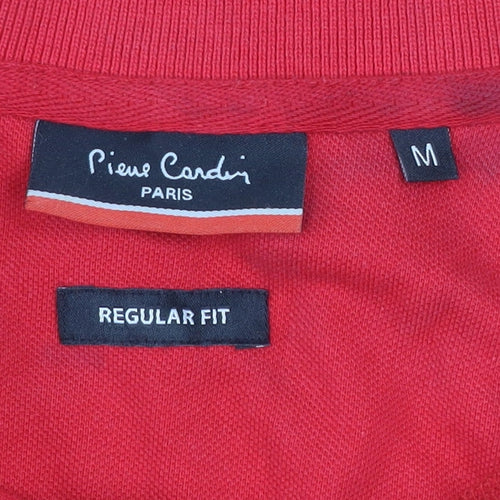 Pierre Cardin Men's Red Cotton Polo Shirt M Regular Fit Casual