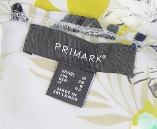 Primark Women’s Multicoloured Floral Off Shoulder Jumpsuit Size 10