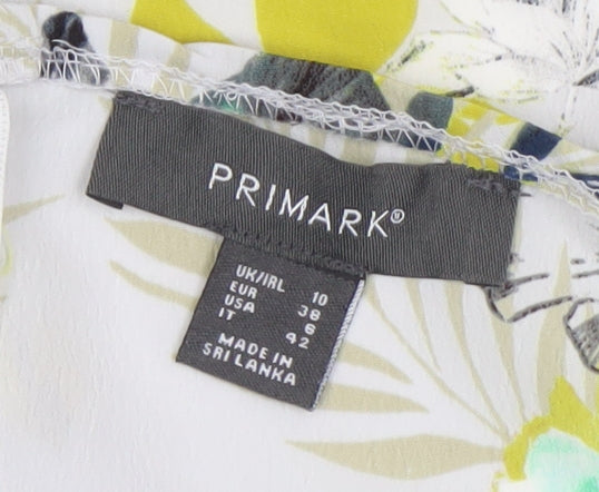 Primark Women’s Multicoloured Floral Off Shoulder Jumpsuit Size 10