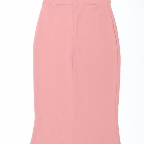 Missguided Women’s Pink Off Shoulder Midi Bodycon Dress Size 12