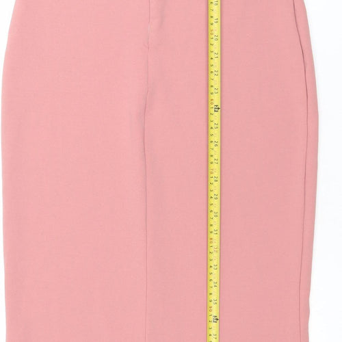 Missguided Women’s Pink Off Shoulder Midi Bodycon Dress Size 12