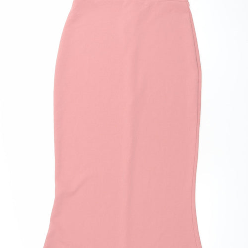 Missguided Women’s Pink Off Shoulder Midi Bodycon Dress Size 12