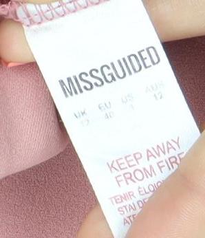 Missguided Women’s Pink Off Shoulder Midi Bodycon Dress Size 12