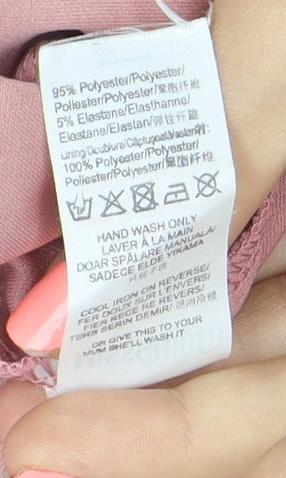 Missguided Women’s Pink Off Shoulder Midi Bodycon Dress Size 12
