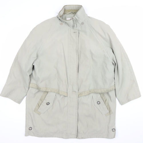 Compliments Women’s Beige Size 16 Mid-Length Overcoat with Pockets