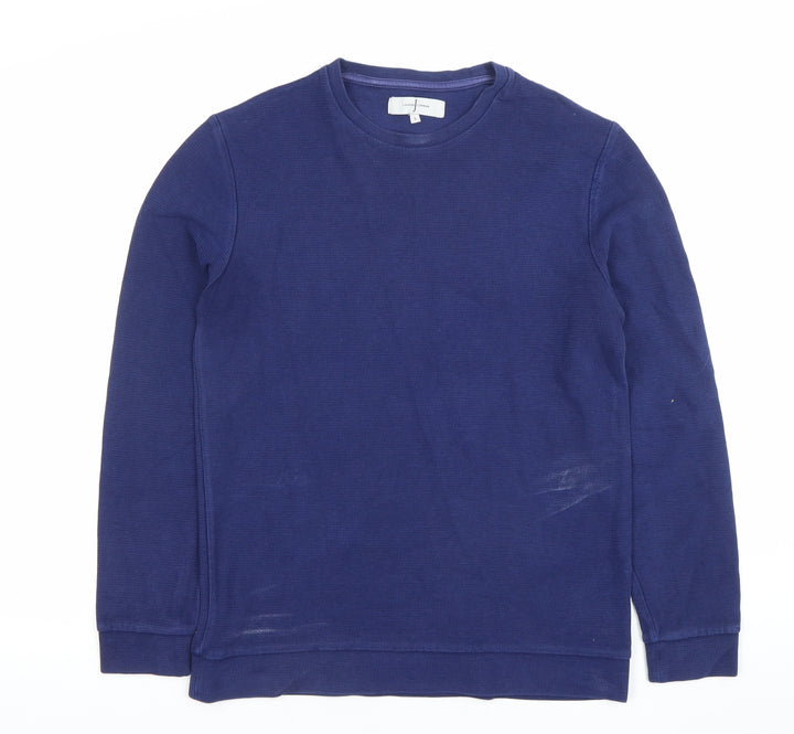 Jasper Conran Men's Blue Small Pullover Sweatshirt Cotton Knit