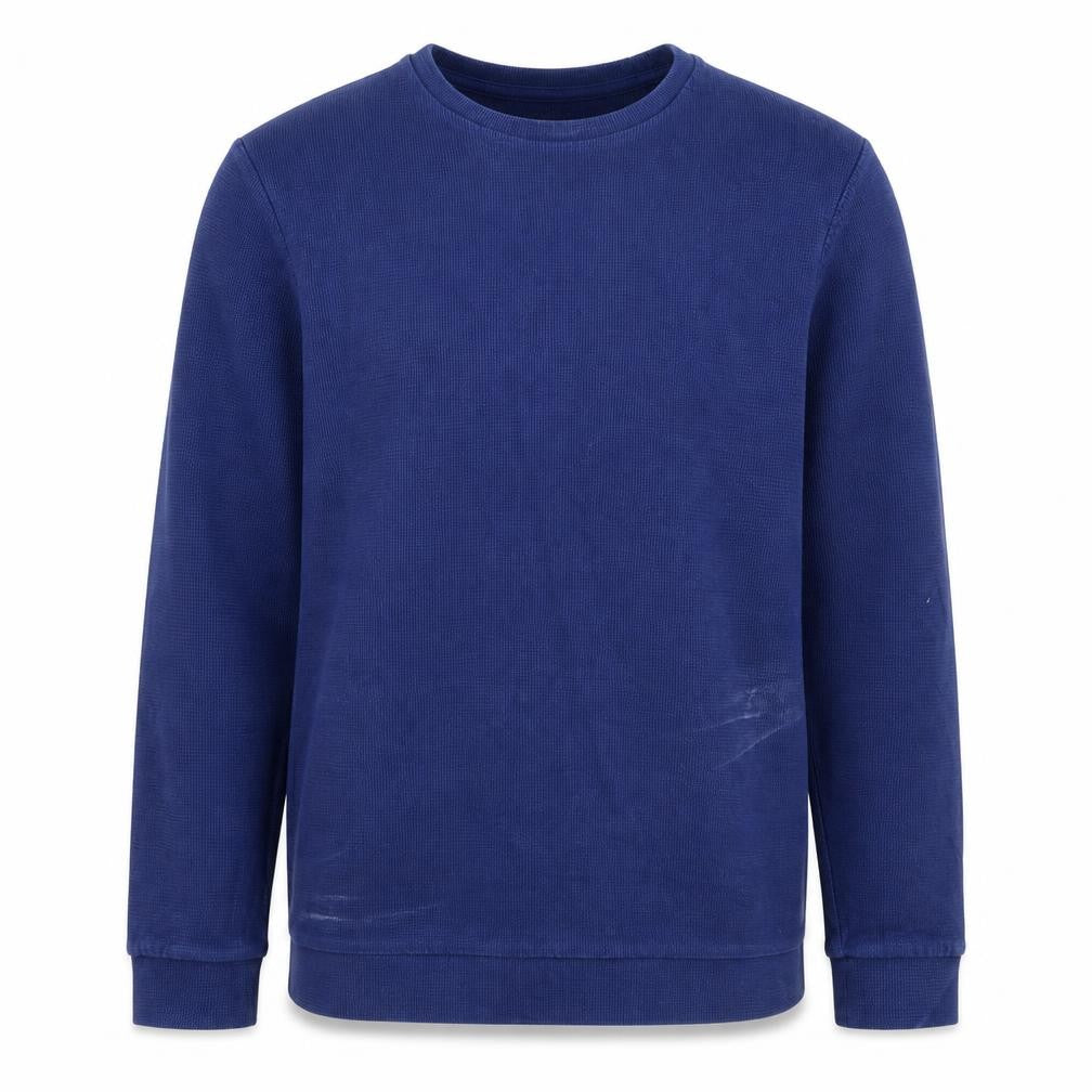 Front view of Jasper Conran Men's Blue Small Pullover Sweatshirt Cotton Knit