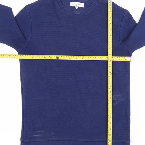 Jasper Conran Men's Blue Small Pullover Sweatshirt Cotton Knit
