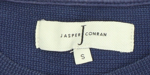 Jasper Conran Men's Blue Small Pullover Sweatshirt Cotton Knit