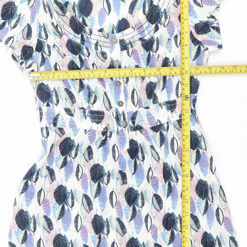 Mantaray Women’s Multicoloured Size 8 Cotton Shirt Dress