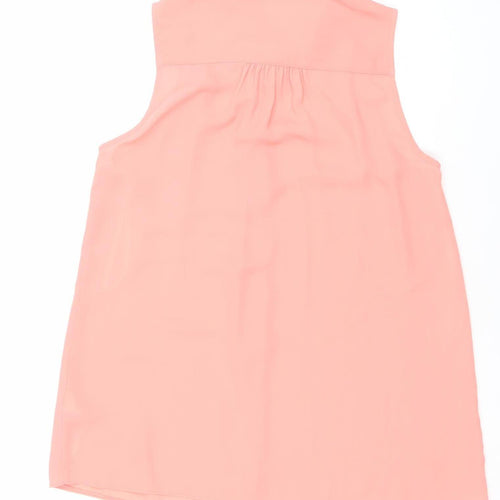New Look Women’s Pink Button-Up Sleeveless Blouse Size 10