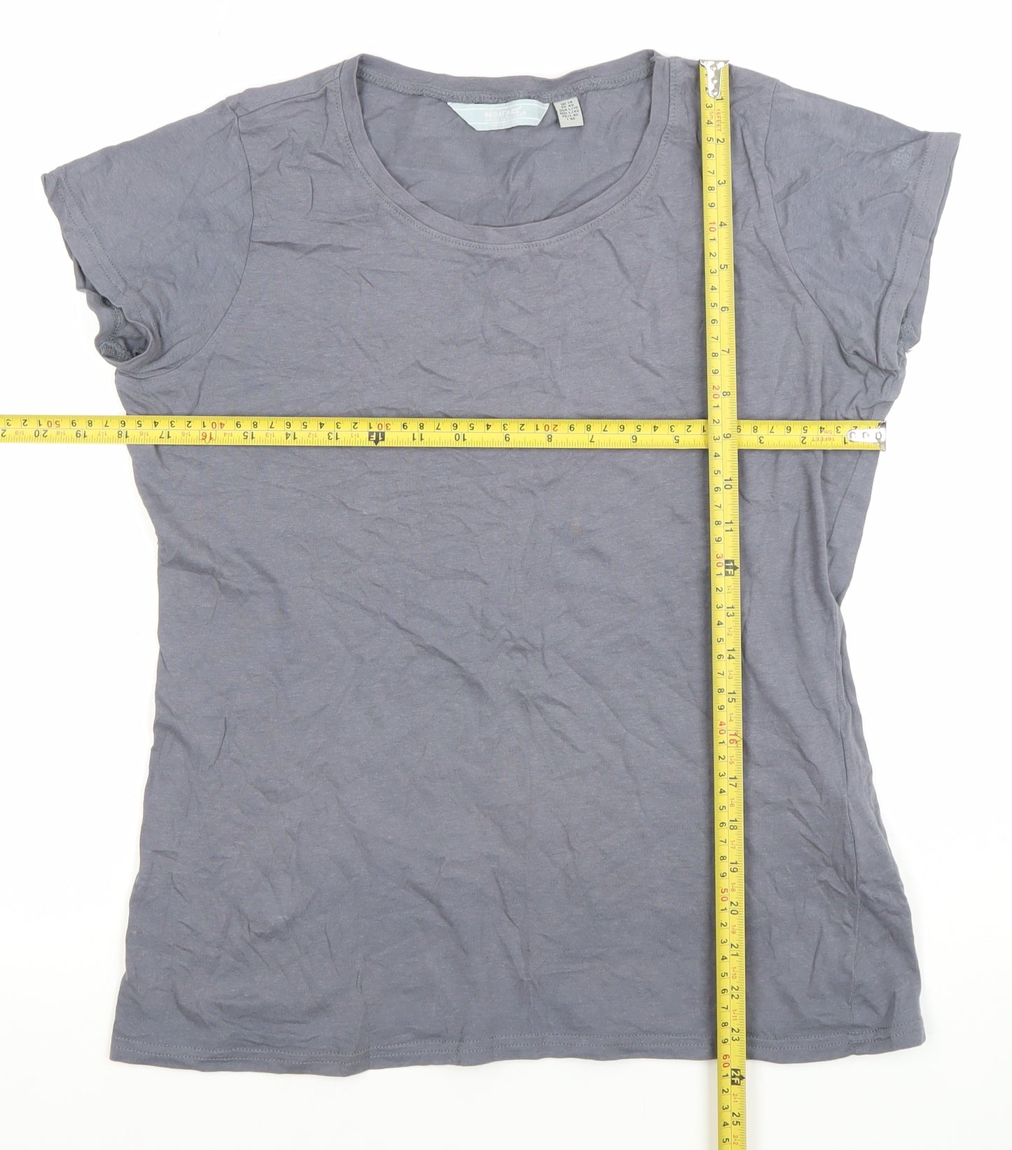 Regatta Womens Grey 100% Cotton Crew Neck Short Sleeve T-Shirt UK 14