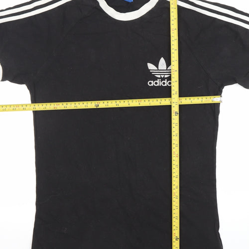 Adidas Men’s Black Medium Retro Cotton T-Shirt Short Sleeve