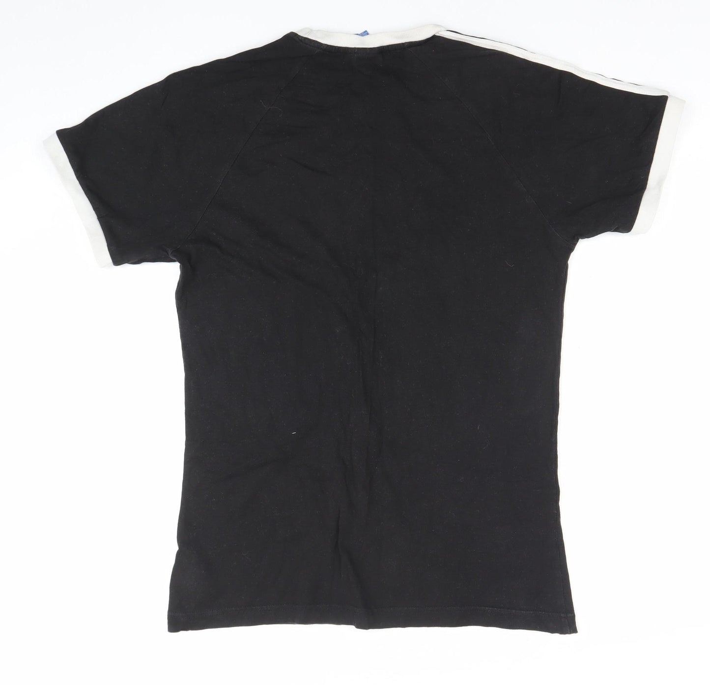 Adidas Men’s Black Medium Retro Cotton T-Shirt Short Sleeve